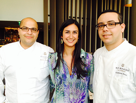 Con el chef pastelero Antonio Bachour y su asistente Guillermo Pérez